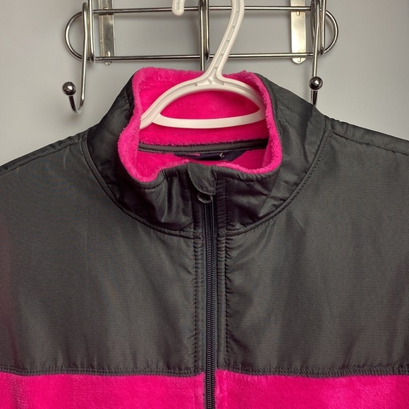 Emily B Long Sleeve Teddy Bear Fleece Pink & Black Sweater Activewear Sz Large - Picture 5 of 17